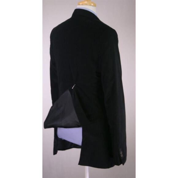 J. Crew Legacy Black Corduroy Velvet 2-Btn Blazer Jacket Men's 40L - Picture 8 of 10